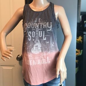 Maurice’s tank top. Two tone gray and pink medium